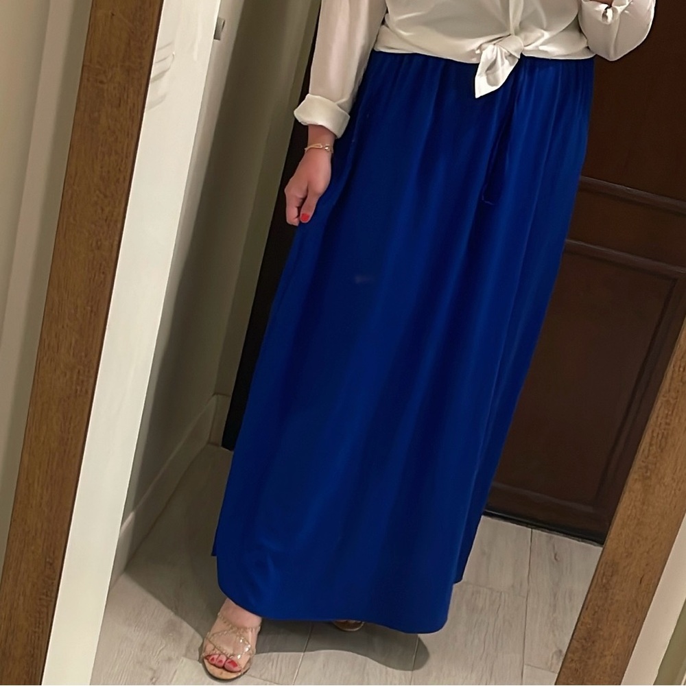 Zara Basics Cobalt Blue Maxi Skirt Size M